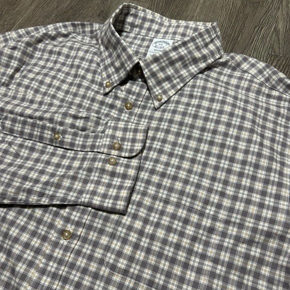 Brooks Brothers Other - Brooks Brothers Button Down Shirt XXL Grey Plaid Regent Fit Long Sleeve New